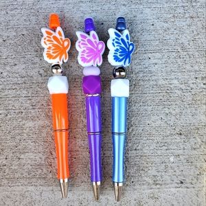 Awareness Butterfly Focal Beaded Pens